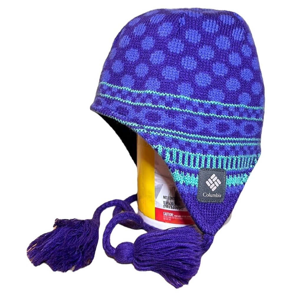Columbia Hat Omni Heat Knit Cap‎ Beanie Tassels youth kids OS